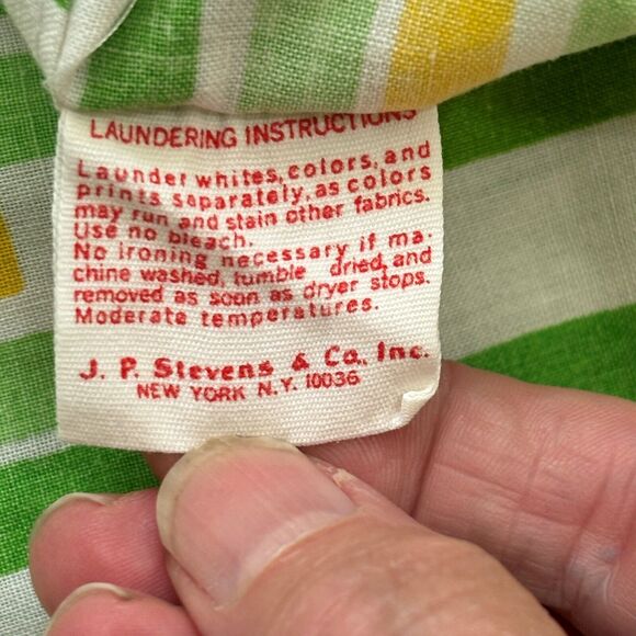 JP Stevens Modern Geometric Pillowcase Queen Made USA Retro 1970s Vintage - Picture 4 of 6